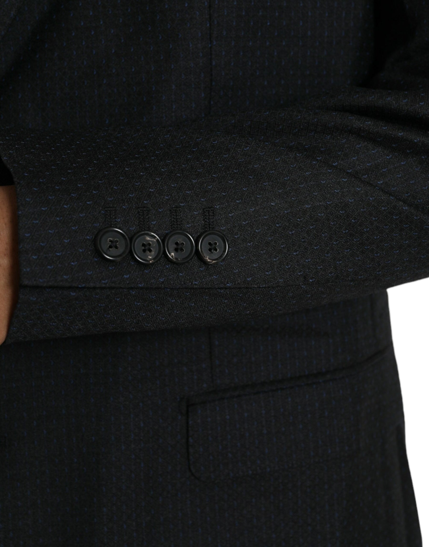 Dolce & Gabbana Black Wool MARTINI Single Breasted Coat Blazer | Regal Royce