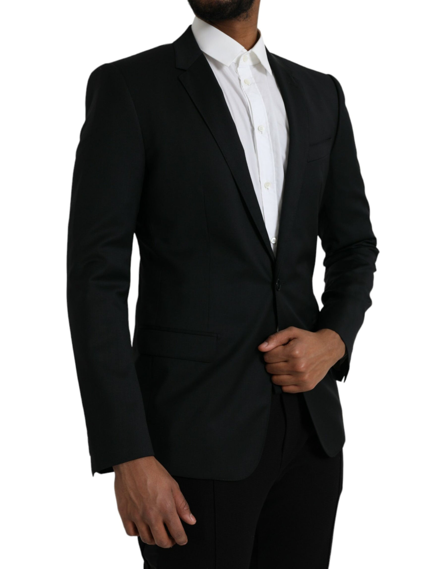 Dolce & Gabbana Black Wool MARTINI Single Breasted Blazer | Regal Royce