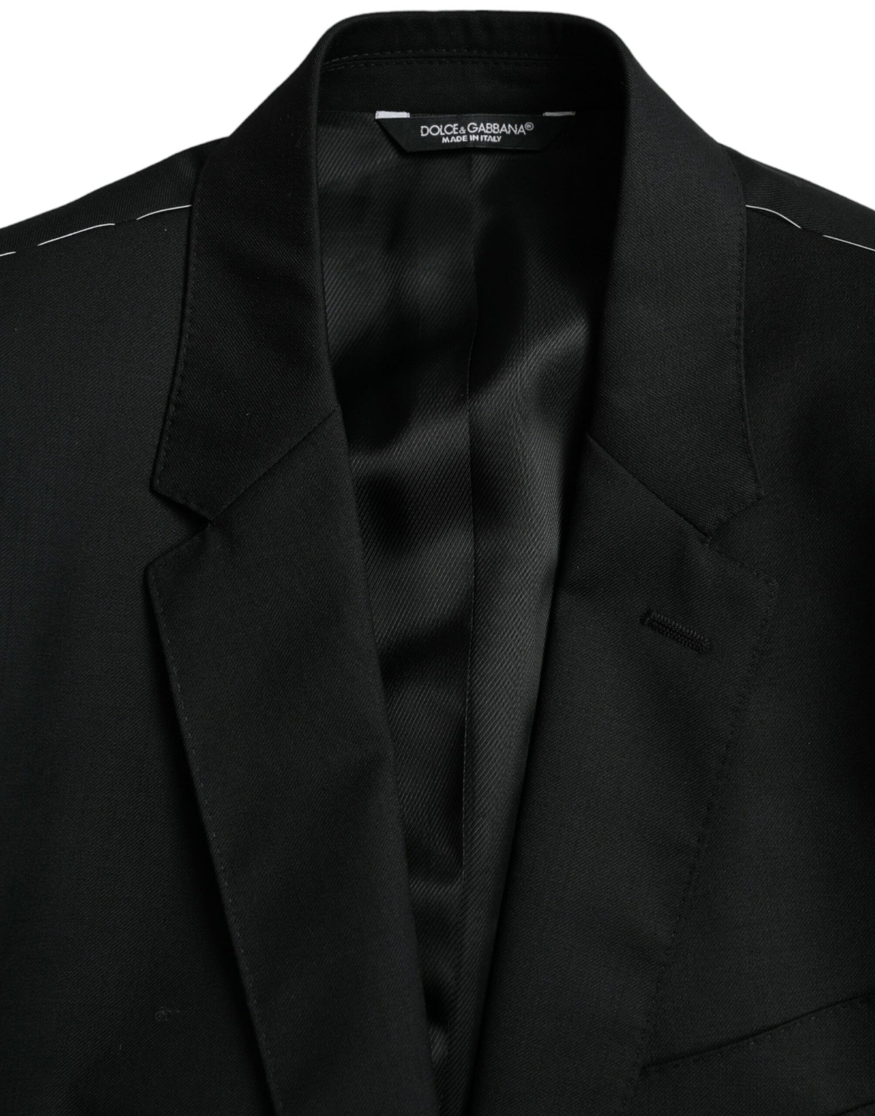 Dolce & Gabbana Black Wool MARTINI Single Breasted Blazer | Regal Royce