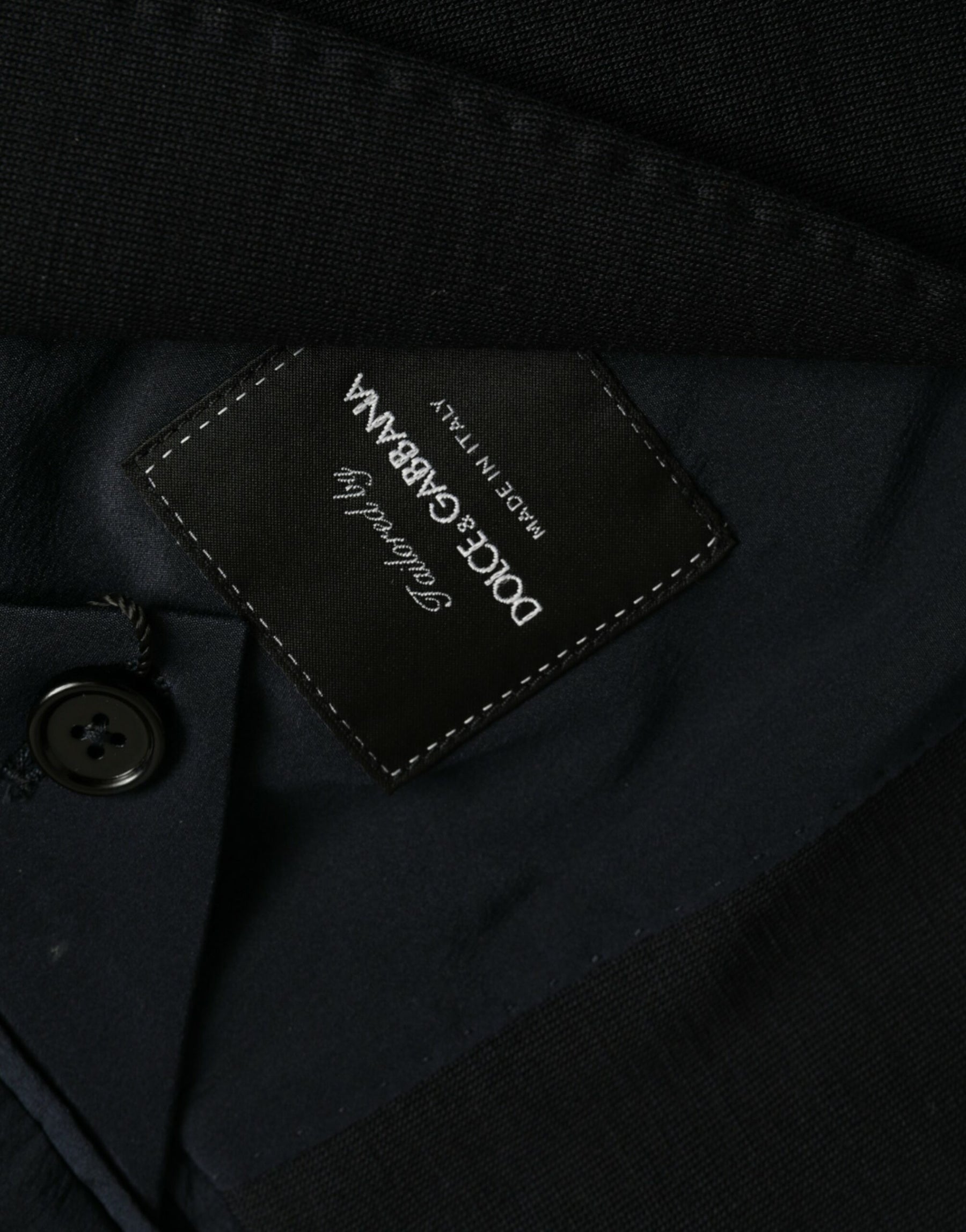 Dolce & Gabbana Black Wool Notch Single Breasted Coat Blazer | Regal Royce