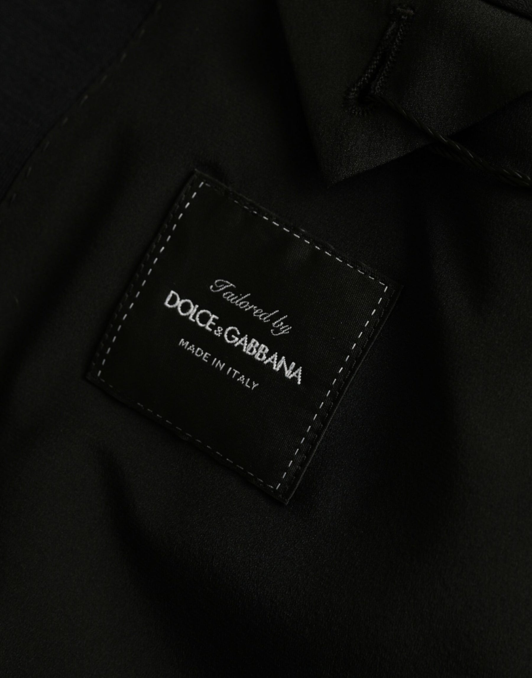 Dolce & Gabbana Black Wool Notch Single Breasted Coat Blazer | Regal Royce