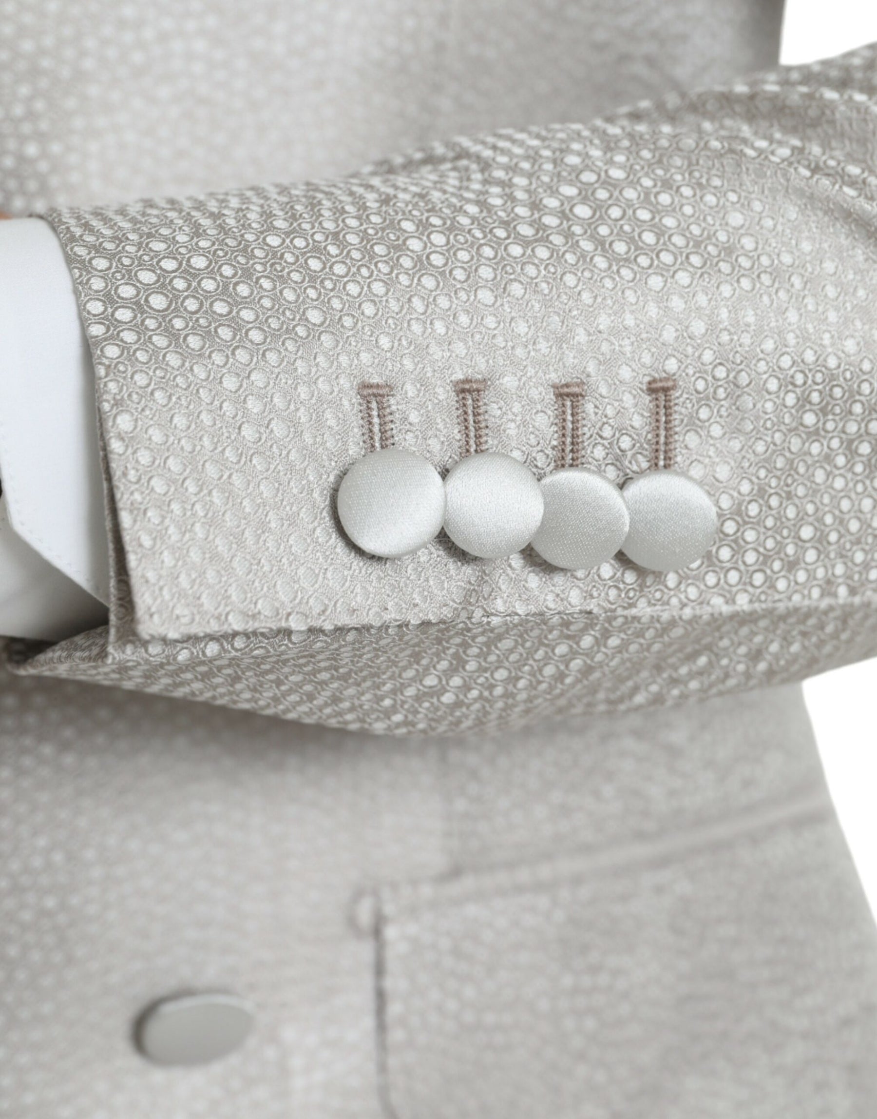 Dolce & Gabbana Off White MARTINI Double Breasted Coat Blazer | Regal Royce