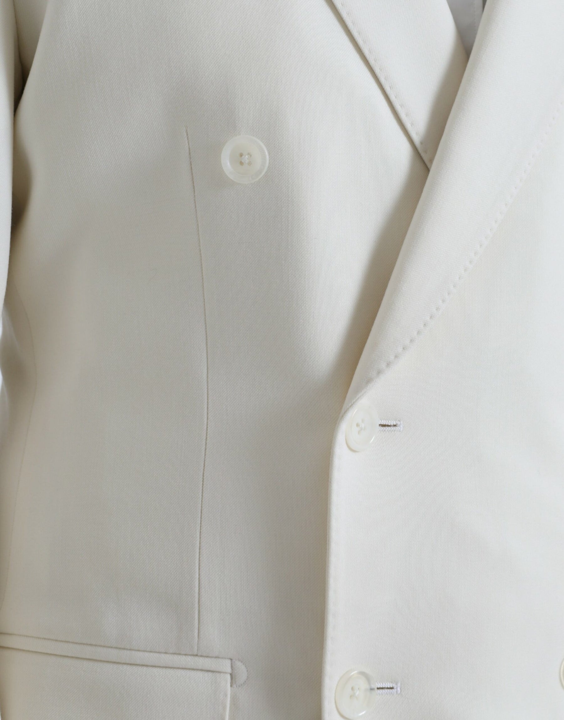 Dolce & Gabbana White Wool MARTINI Double Breasted Blazer | Regal Royce