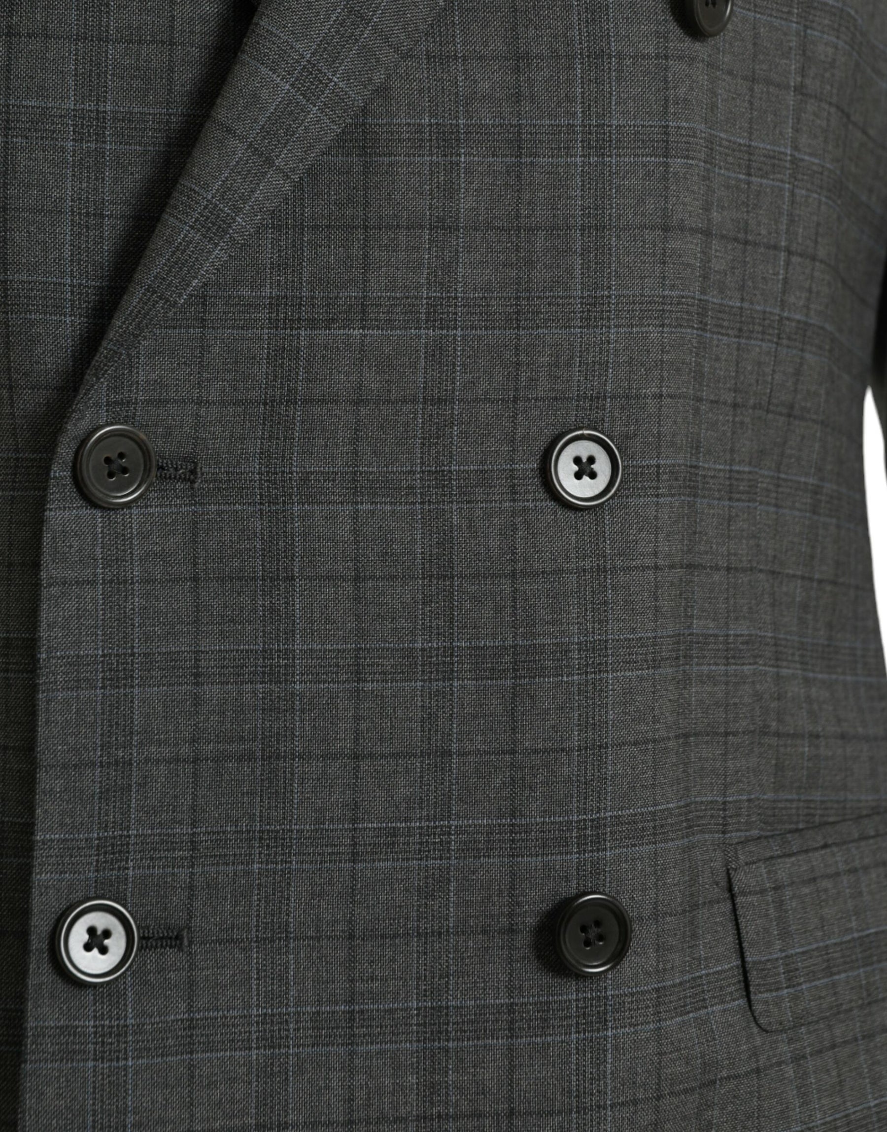 Dolce & Gabbana Gray Plaid Wool MARTINI Formal 2 Piece Suit | Regal Royce