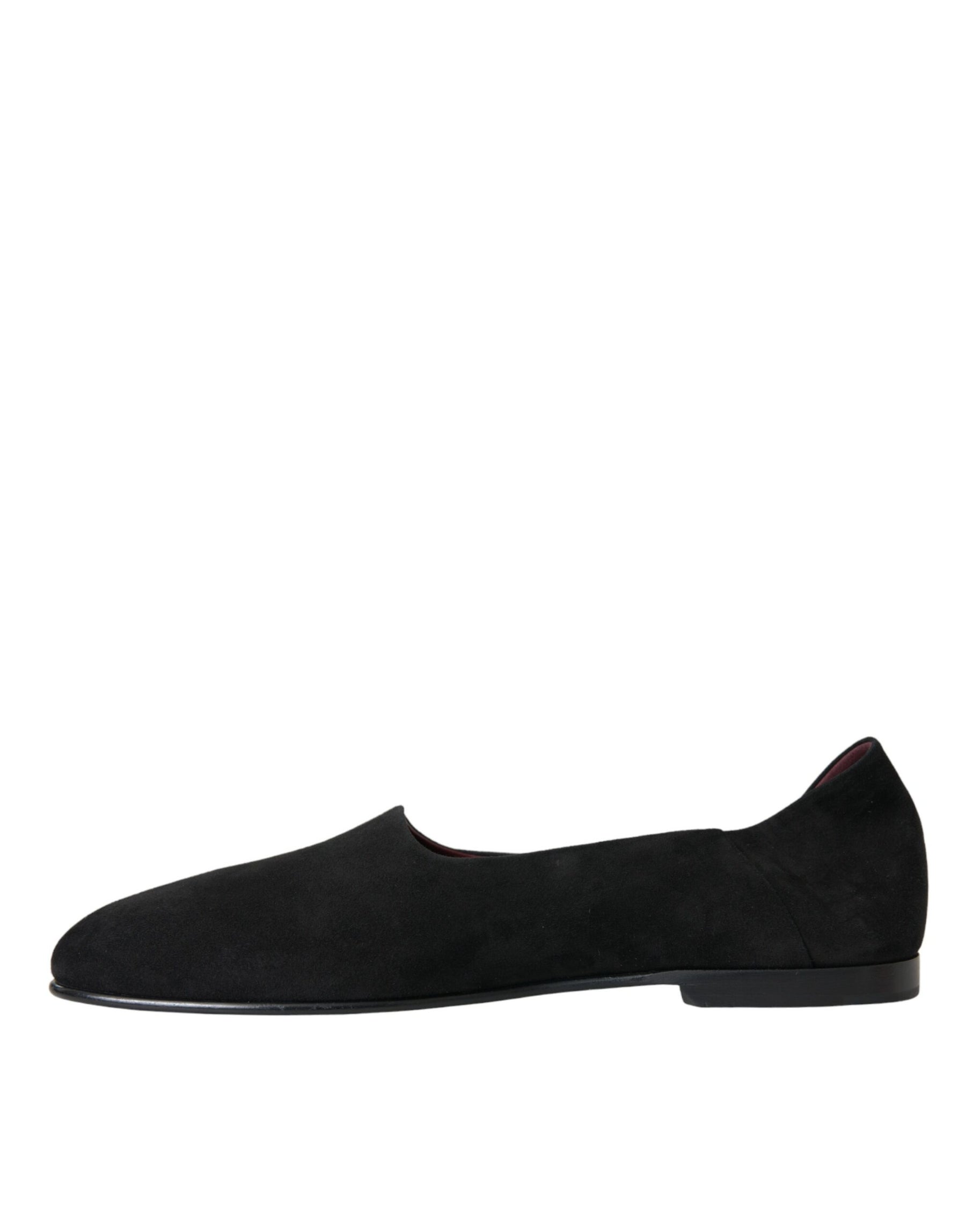 Dolce & Gabbana Black Suede Loafers Formal Dress Slip On Shoes | Regal Royce