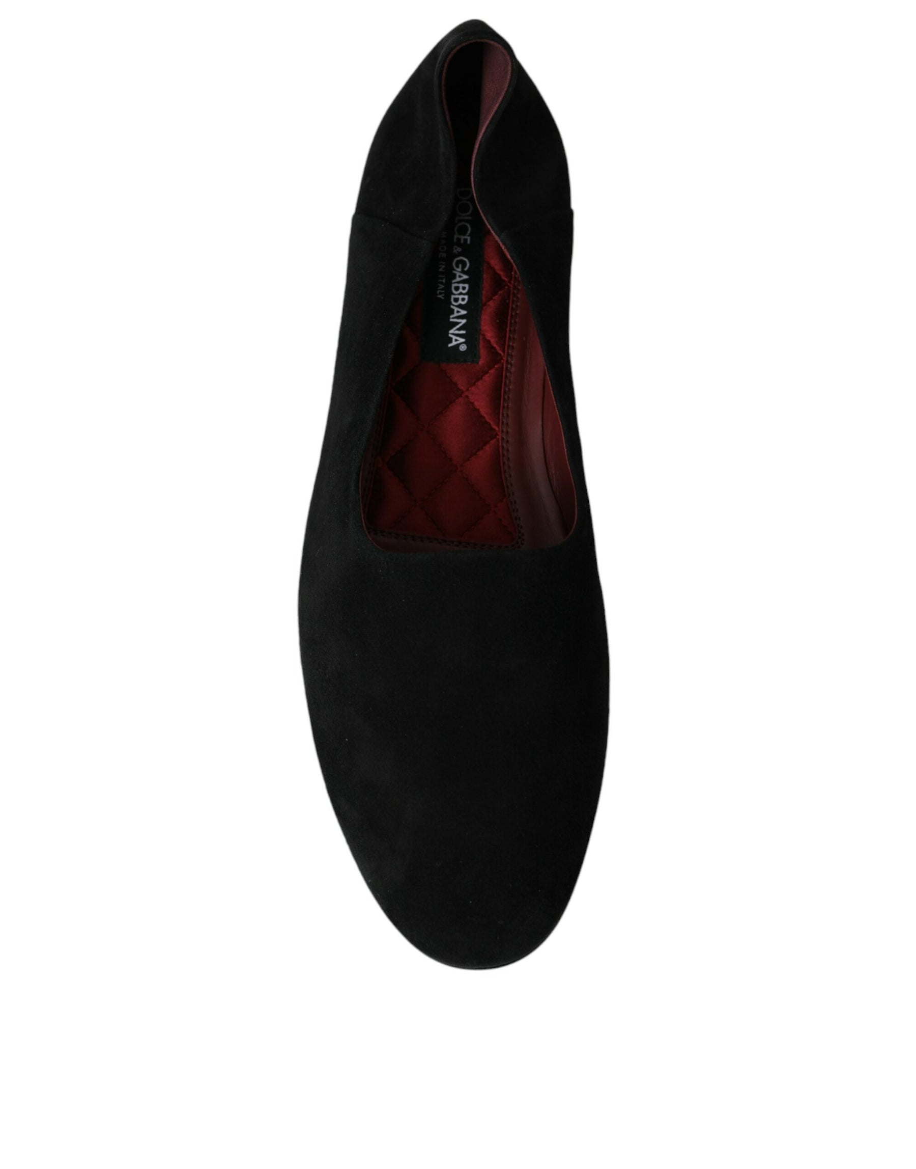 Dolce & Gabbana Black Suede Loafers Formal Dress Slip On Shoes | Regal Royce