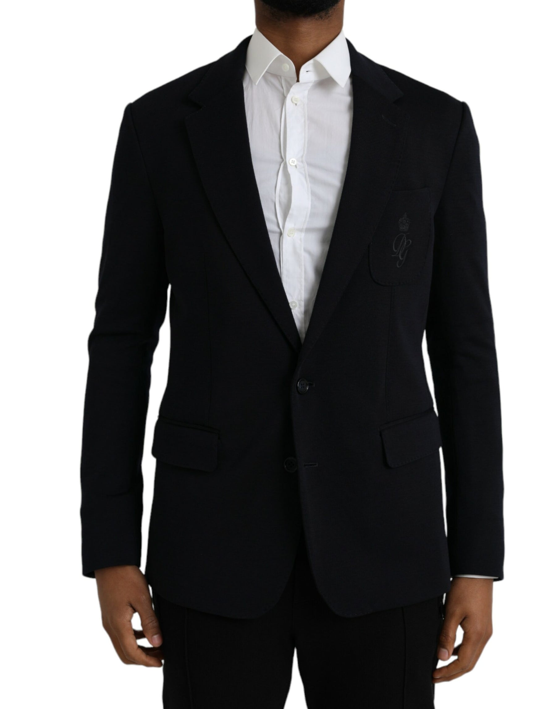 Dolce & Gabbana Black Wool Single Breasted Coat Blazer | Regal Royce