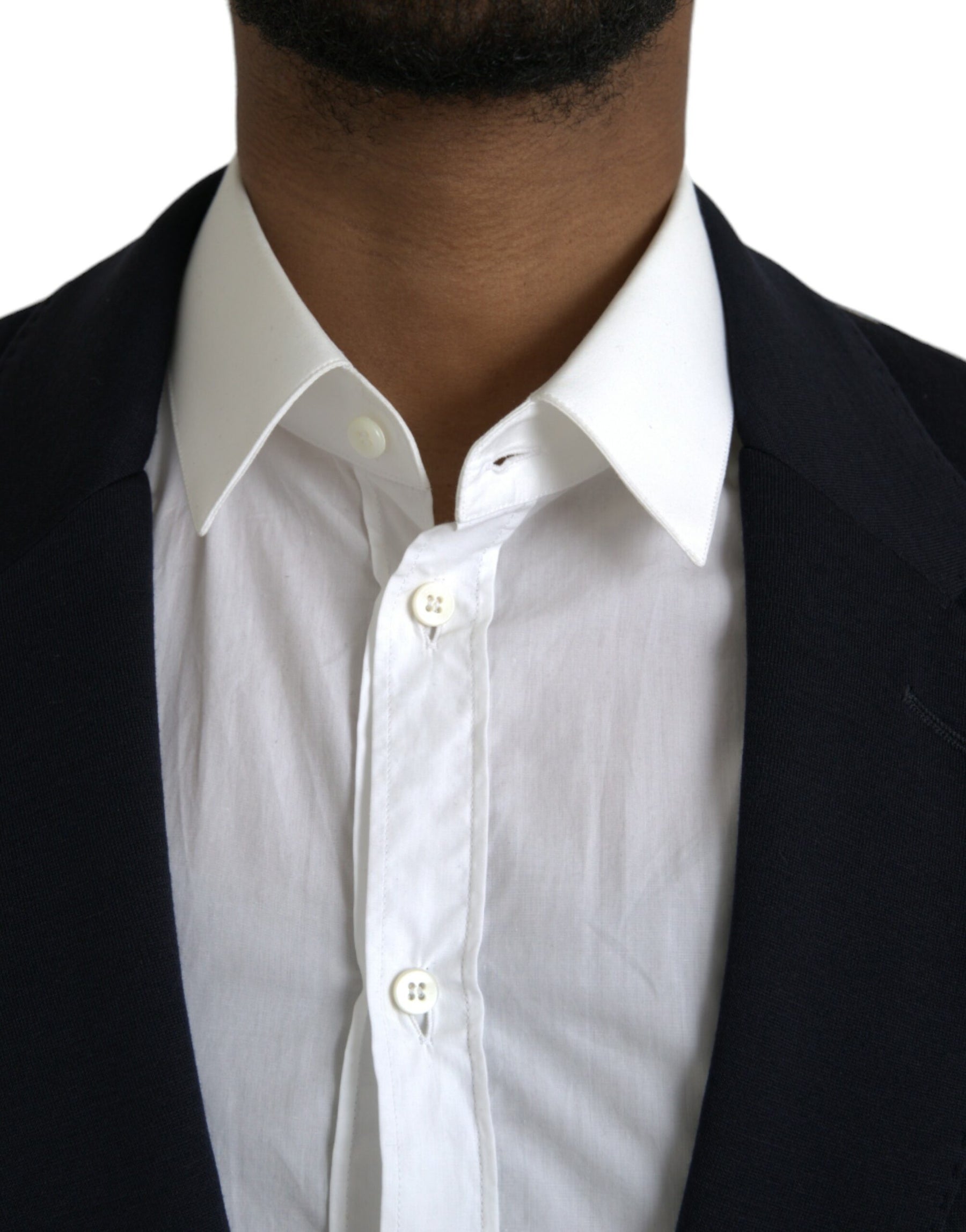 Dolce & Gabbana Black Wool Single Breasted Coat Blazer | Regal Royce