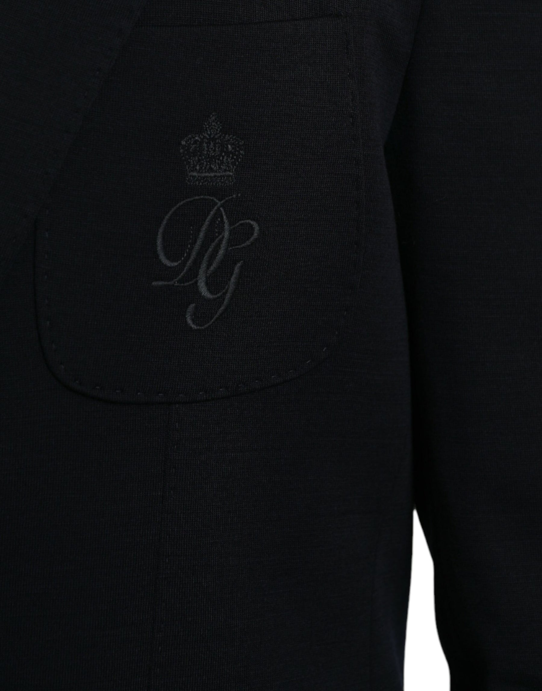 Dolce & Gabbana Black Wool Single Breasted Coat Blazer | Regal Royce