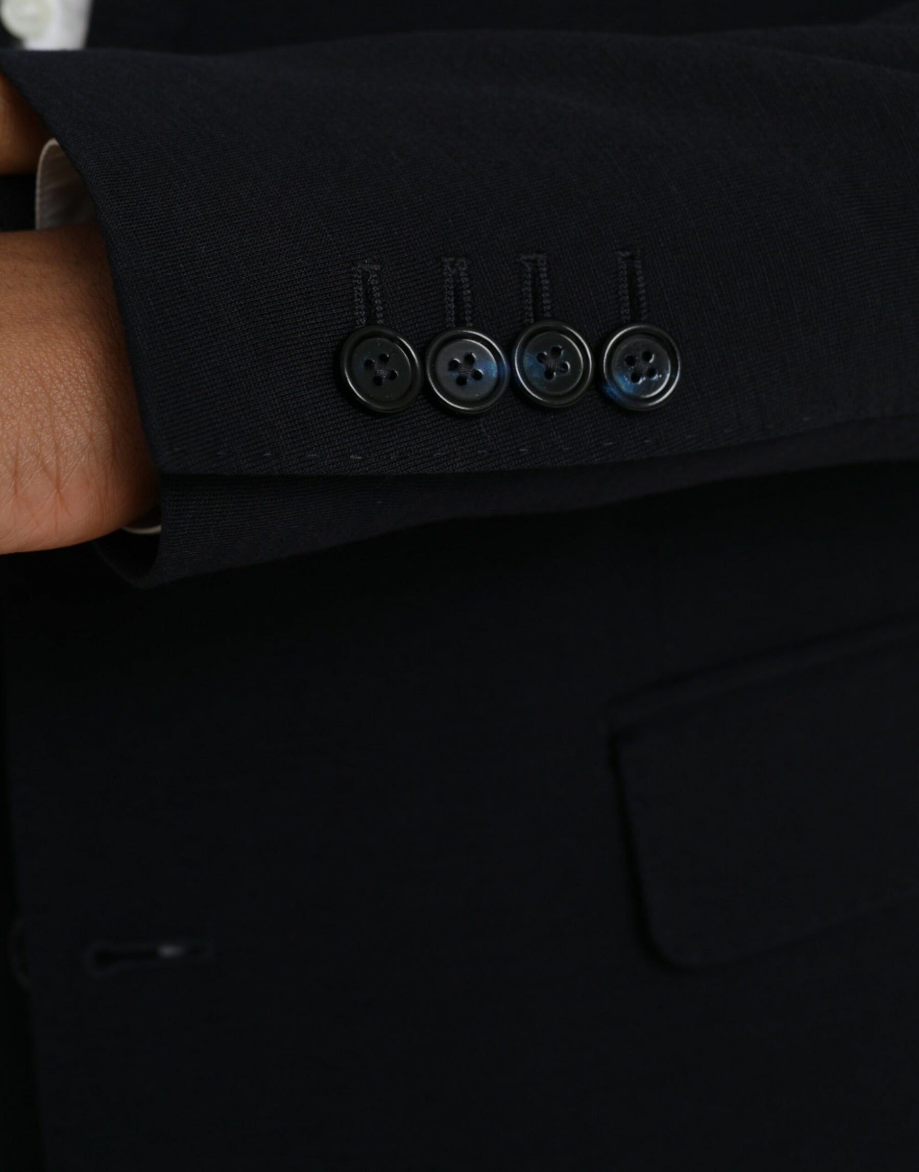 Dolce & Gabbana Black Wool Single Breasted Coat Blazer | Regal Royce