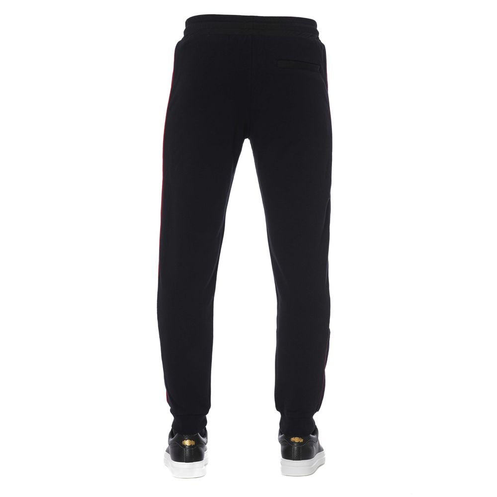 Trussardi Black Cotton Men Sports Pants | Regal Royce