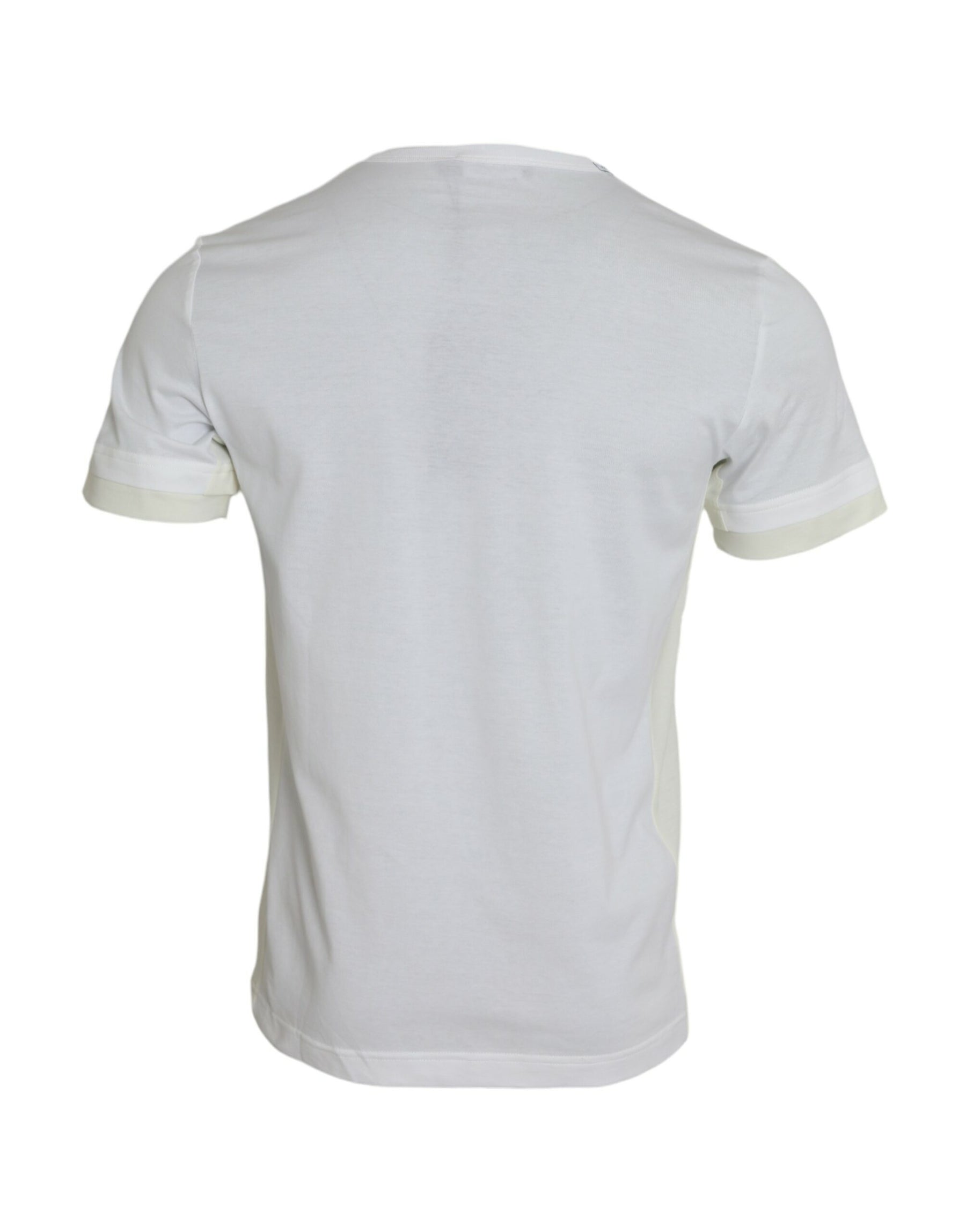 Dolce & Gabbana White Cotton Pocket Short Sleeves T-shirt | Regal Royce
