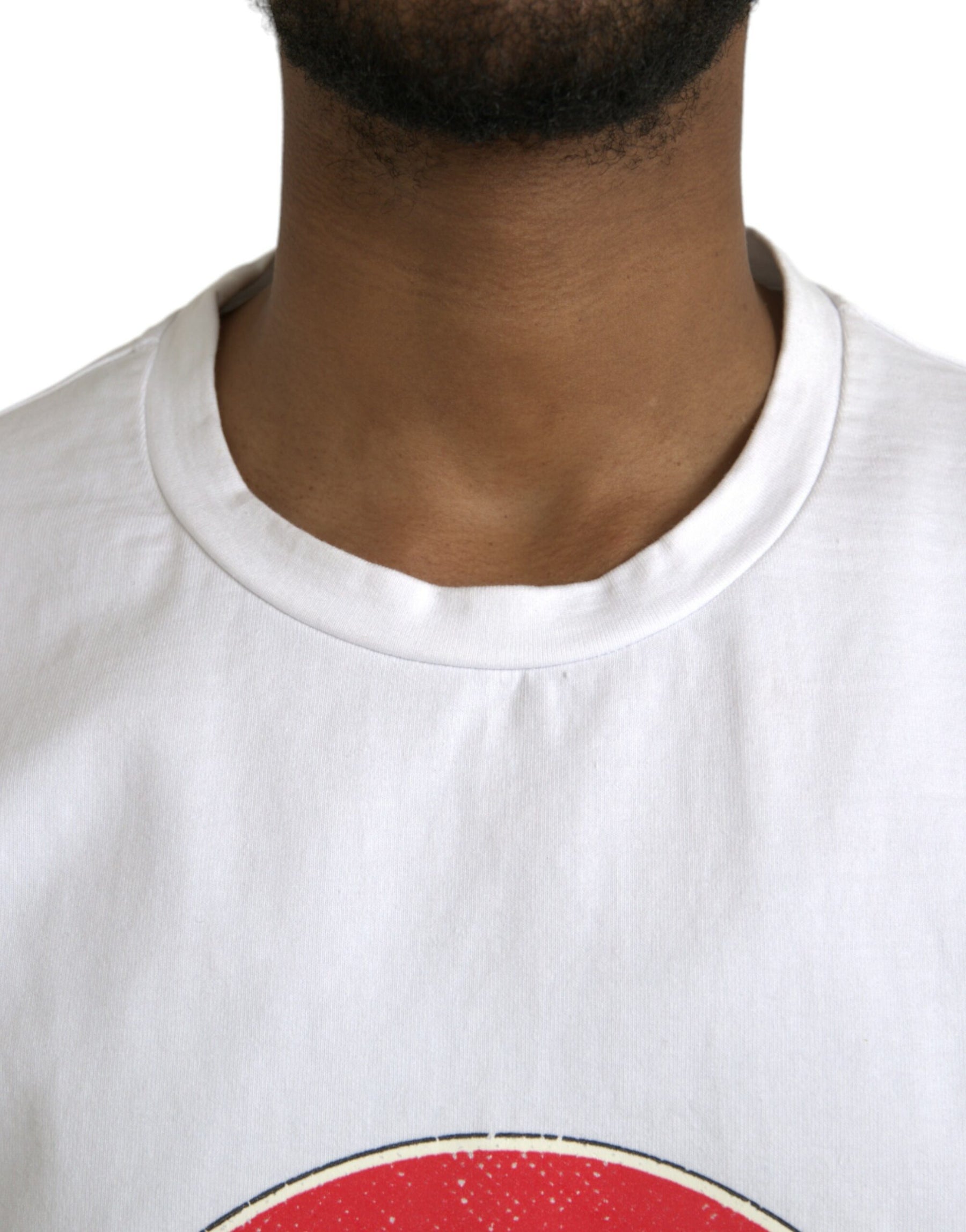 Dolce & Gabbana White Amor Heart Cotton Crewneck Short Sleeve T-shirt | Regal Royce