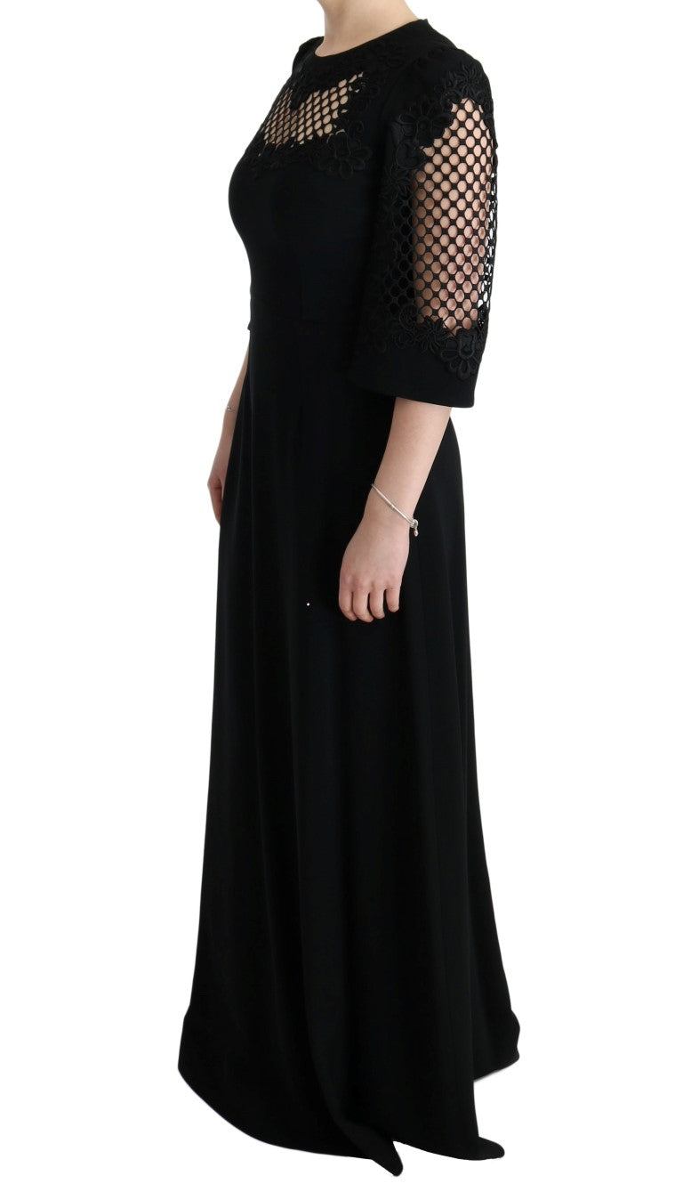 Dolce & Gabbana Black Stretch Shift Long Maxi Dress | Regal Royce