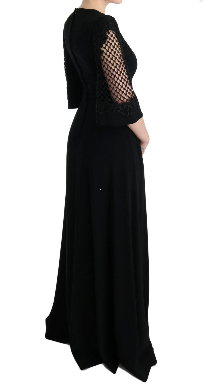 Dolce & Gabbana Black Stretch Shift Long Maxi Dress | Regal Royce
