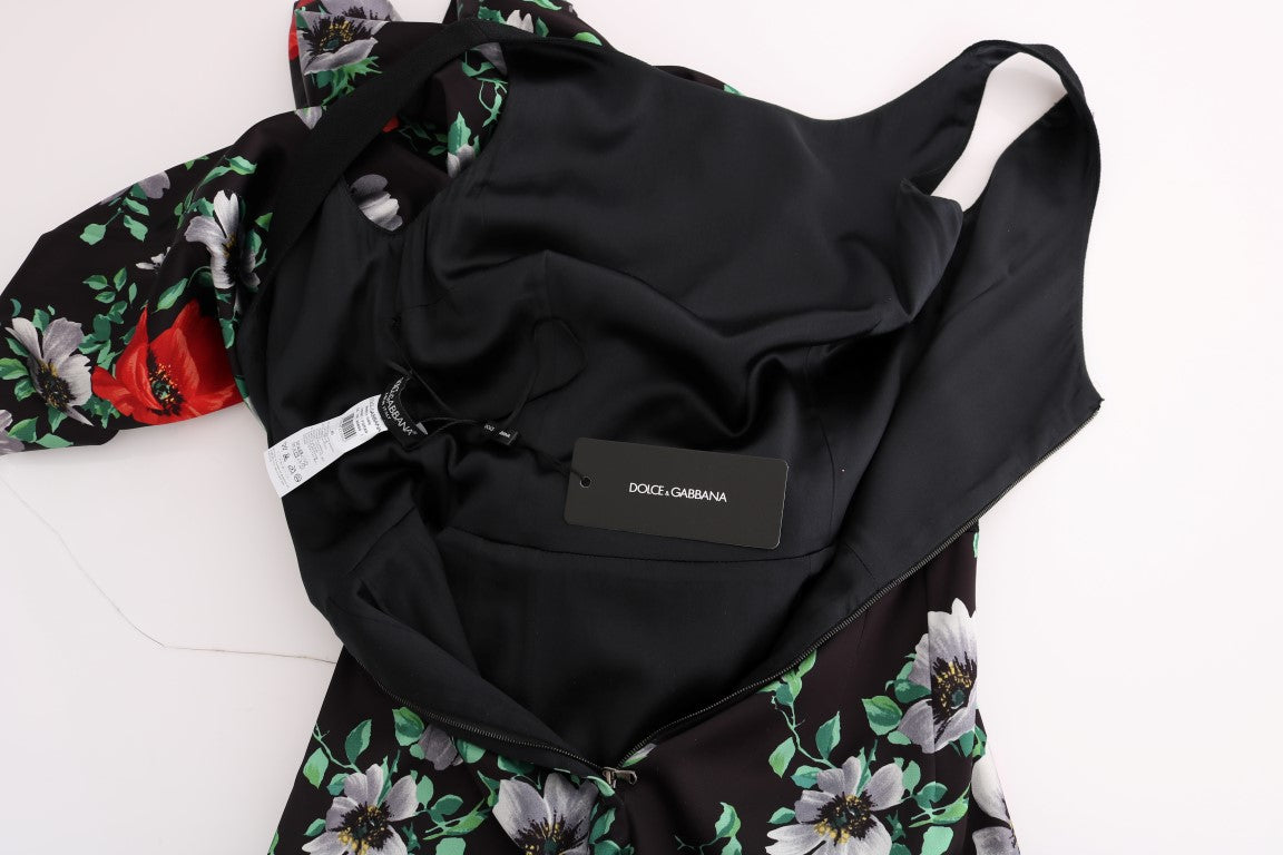 Dolce & Gabbana Multicolor Floral Print Stretch Sheath Long Dress | Regal Royce