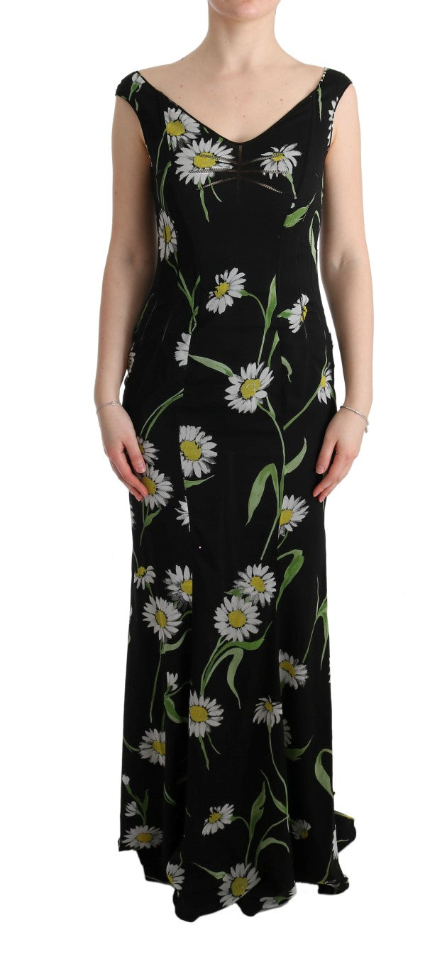 Dolce & Gabbana Sunflower Silk Stretch Sheath Dress | Regal Royce