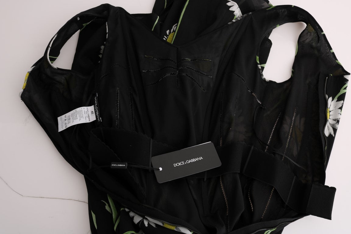 Dolce & Gabbana Sunflower Silk Stretch Sheath Dress | Regal Royce