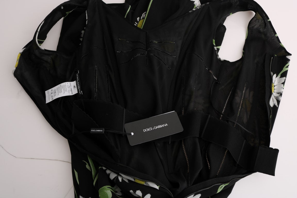 Dolce & Gabbana Sunflower Silk Stretch Sheath Dress | Regal Royce