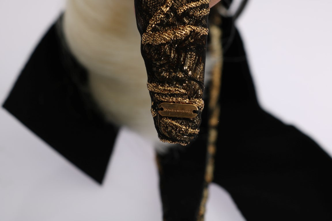 Dolce & Gabbana Black Crystal White Diadem Headband | Regal Royce