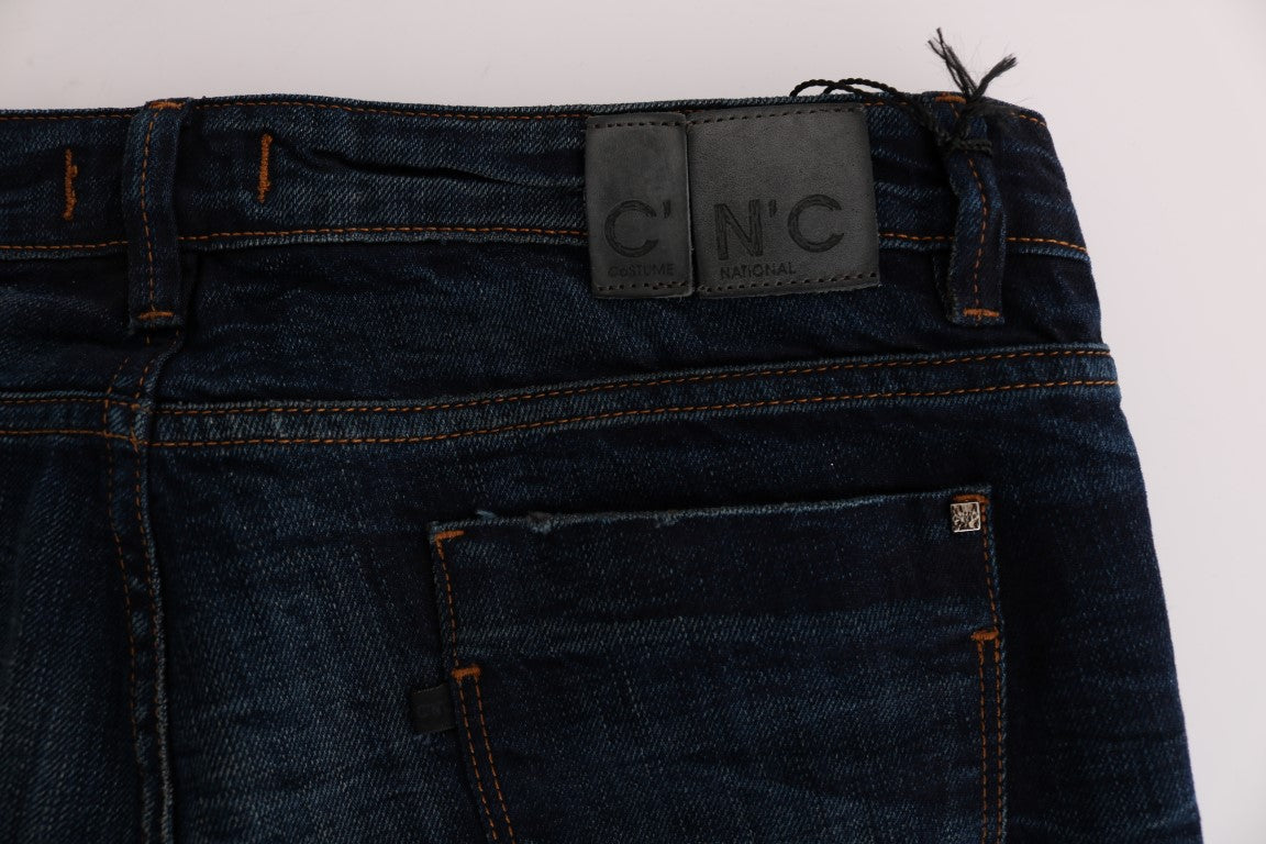 Costume National Blue Cotton Regular Fit Denim Jeans | Regal Royce