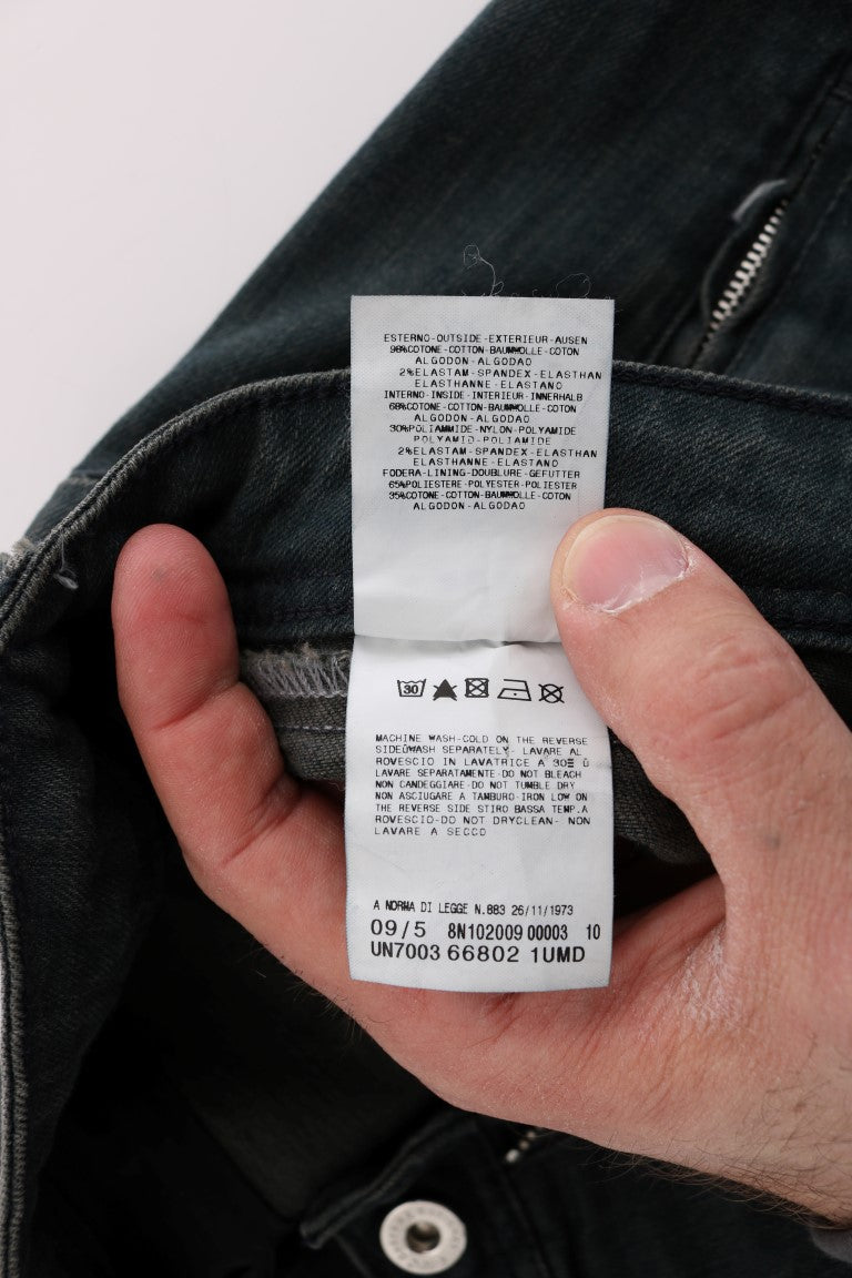 Costume National Gray Cotton Superslim Denim Jeans | Regal Royce