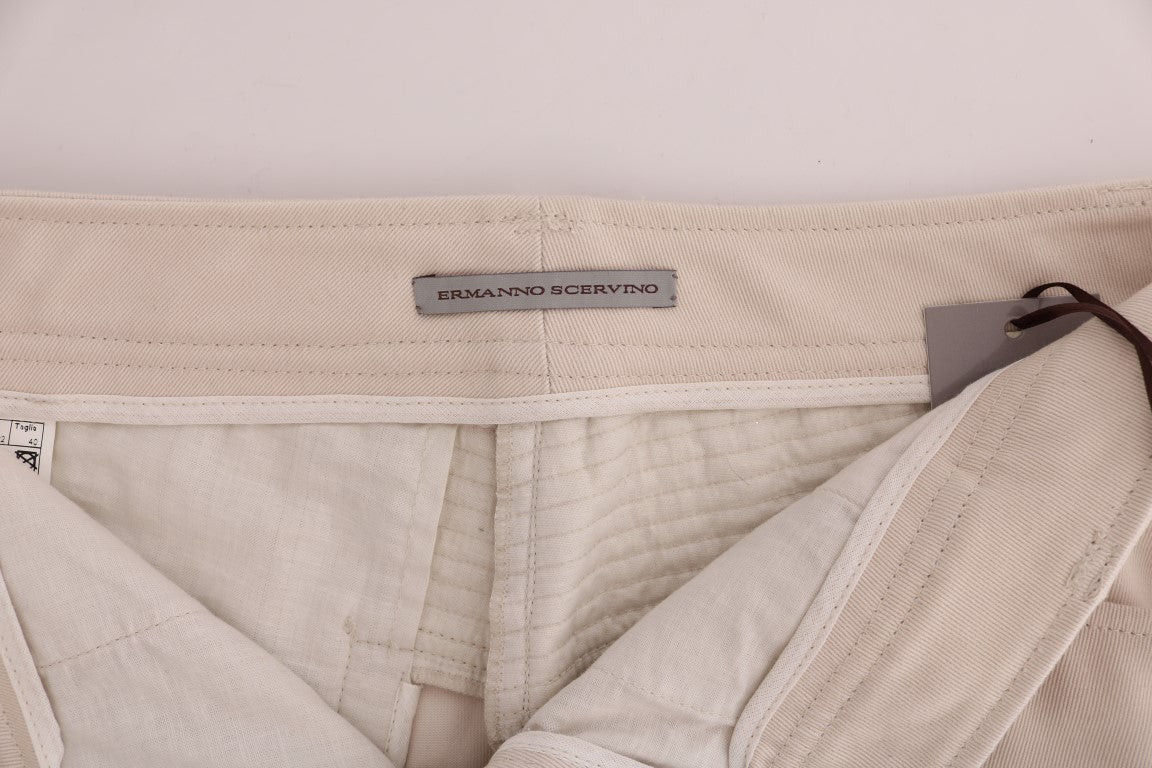 Ermanno Scervino White Slim Fit Casual Jeans | Regal Royce