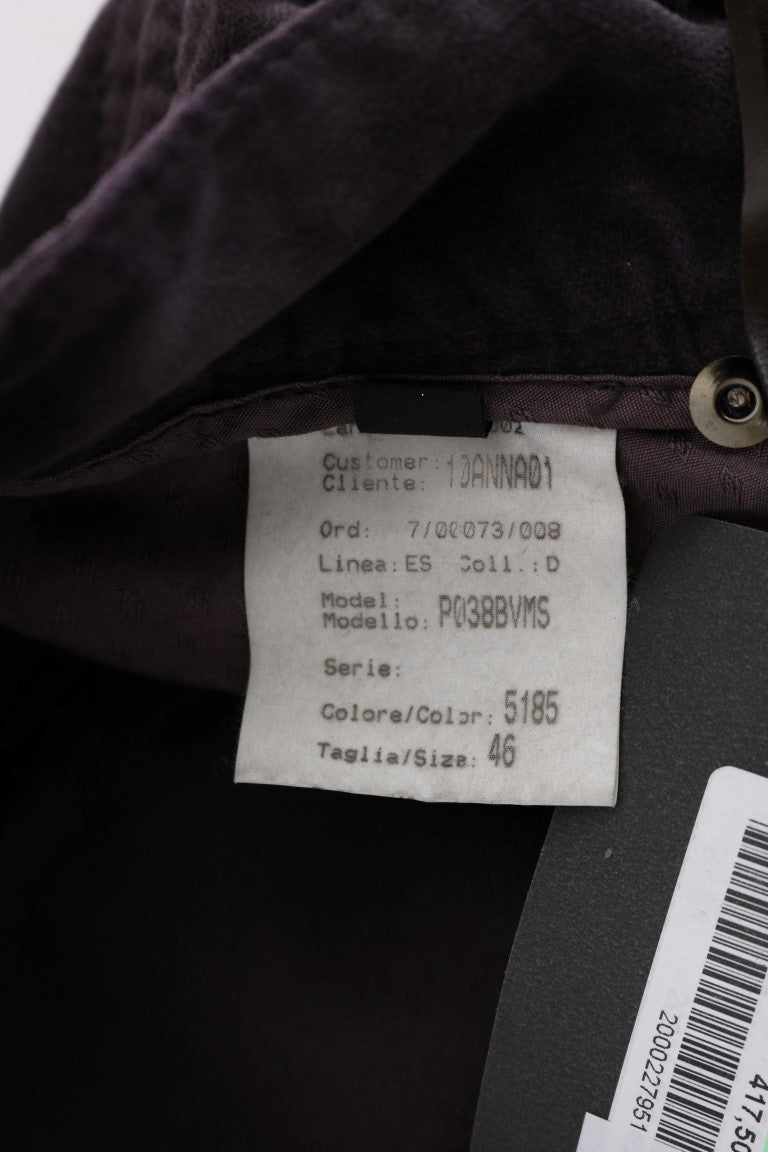 Ermanno Scervino Brown Cotton Cropped Casual Pants | Regal Royce