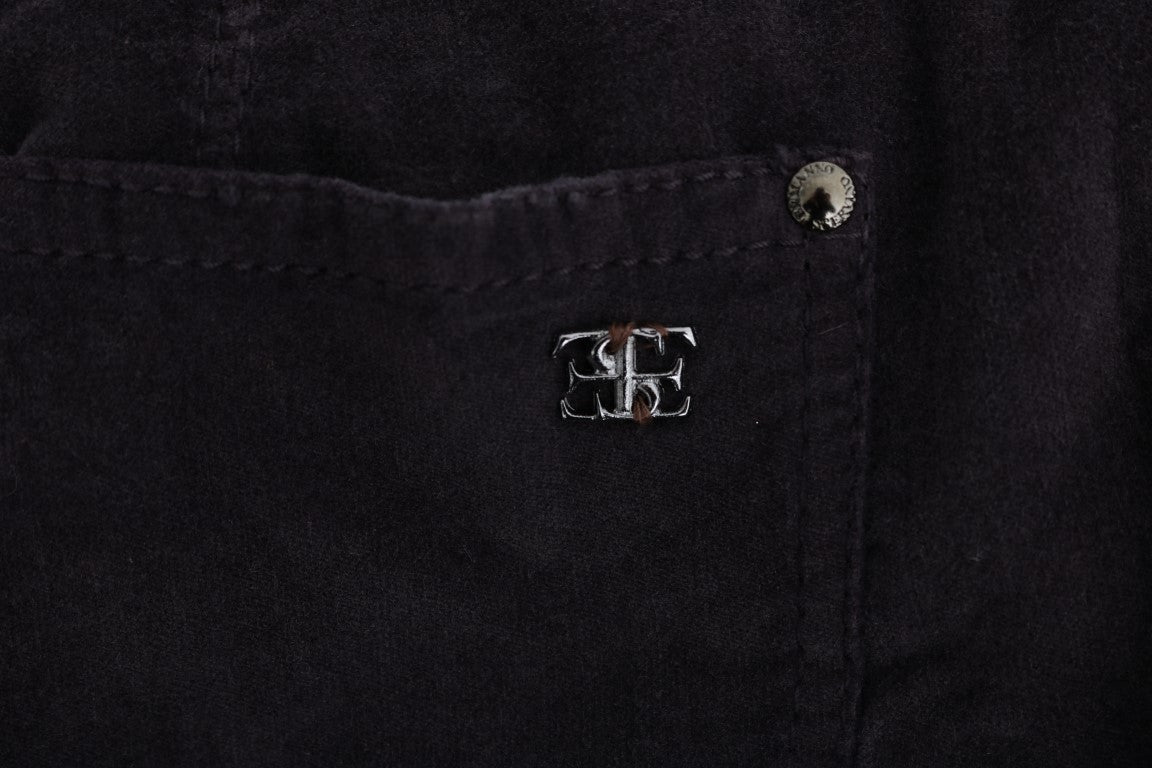 Ermanno Scervino Brown Cotton Cropped Casual Pants | Regal Royce