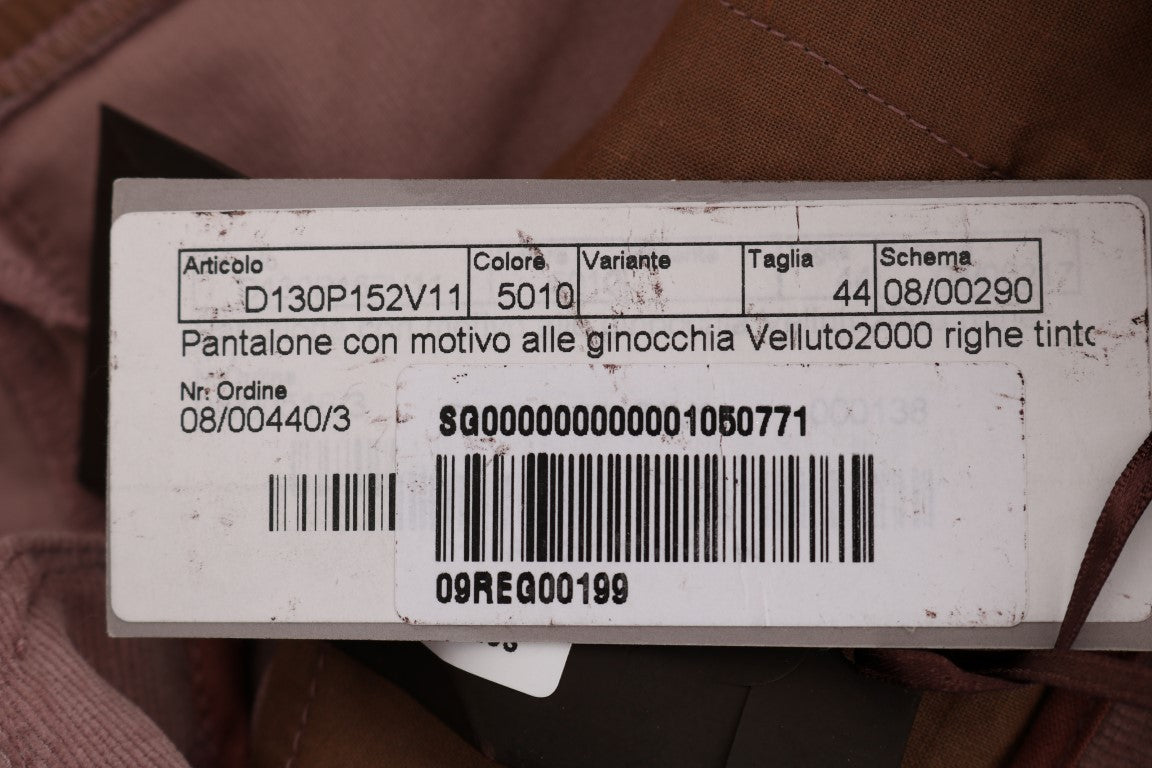 Ermanno Scervino Pink Velvet Cropped Casual Pants | Regal Royce