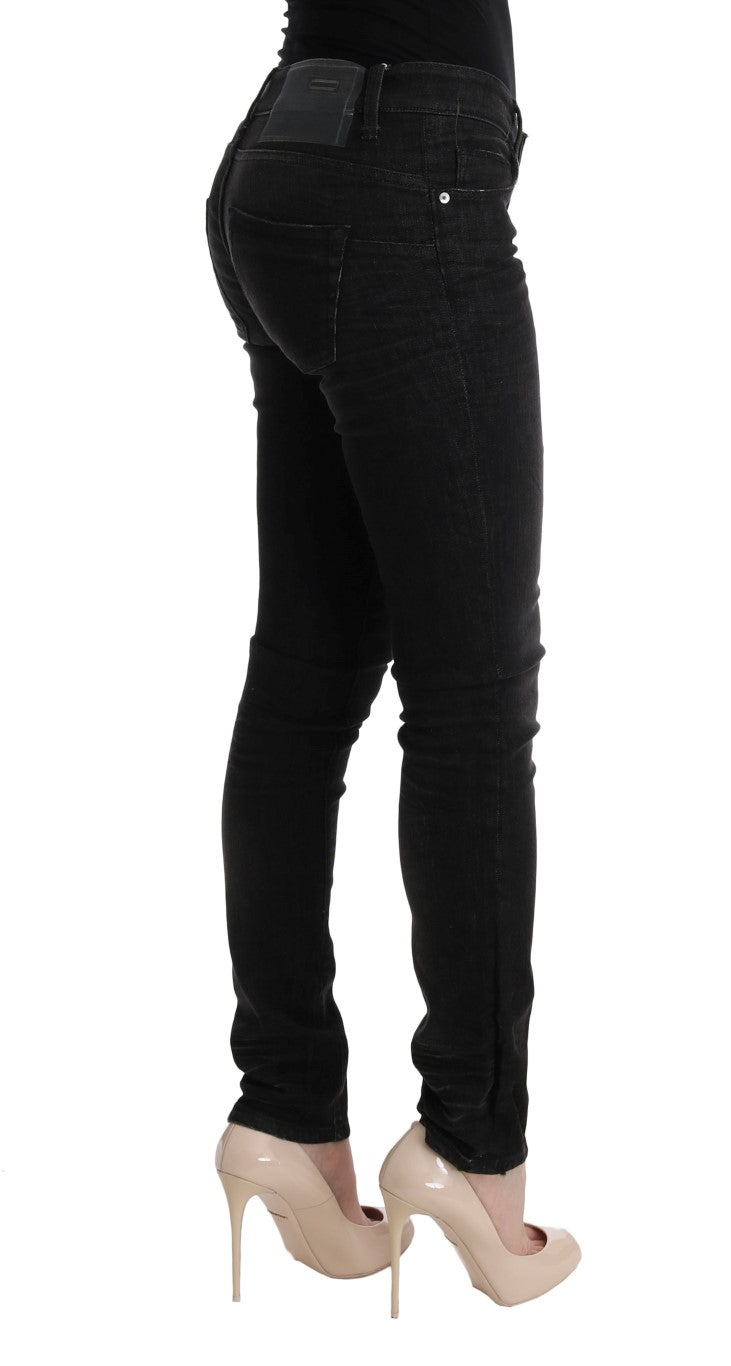 Acht Black Denim Cotton Bottoms Slim Fit Jeans | Regal Royce