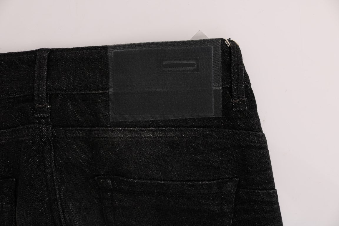 Acht Black Denim Cotton Bottoms Slim Fit Jeans | Regal Royce