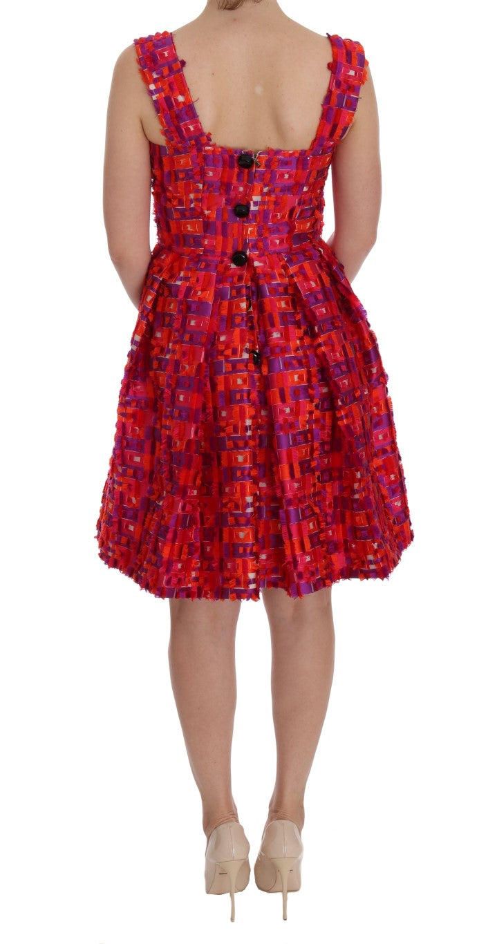 Dolce & Gabbana Pink Patterned A-line Above Knees Dress | Regal Royce