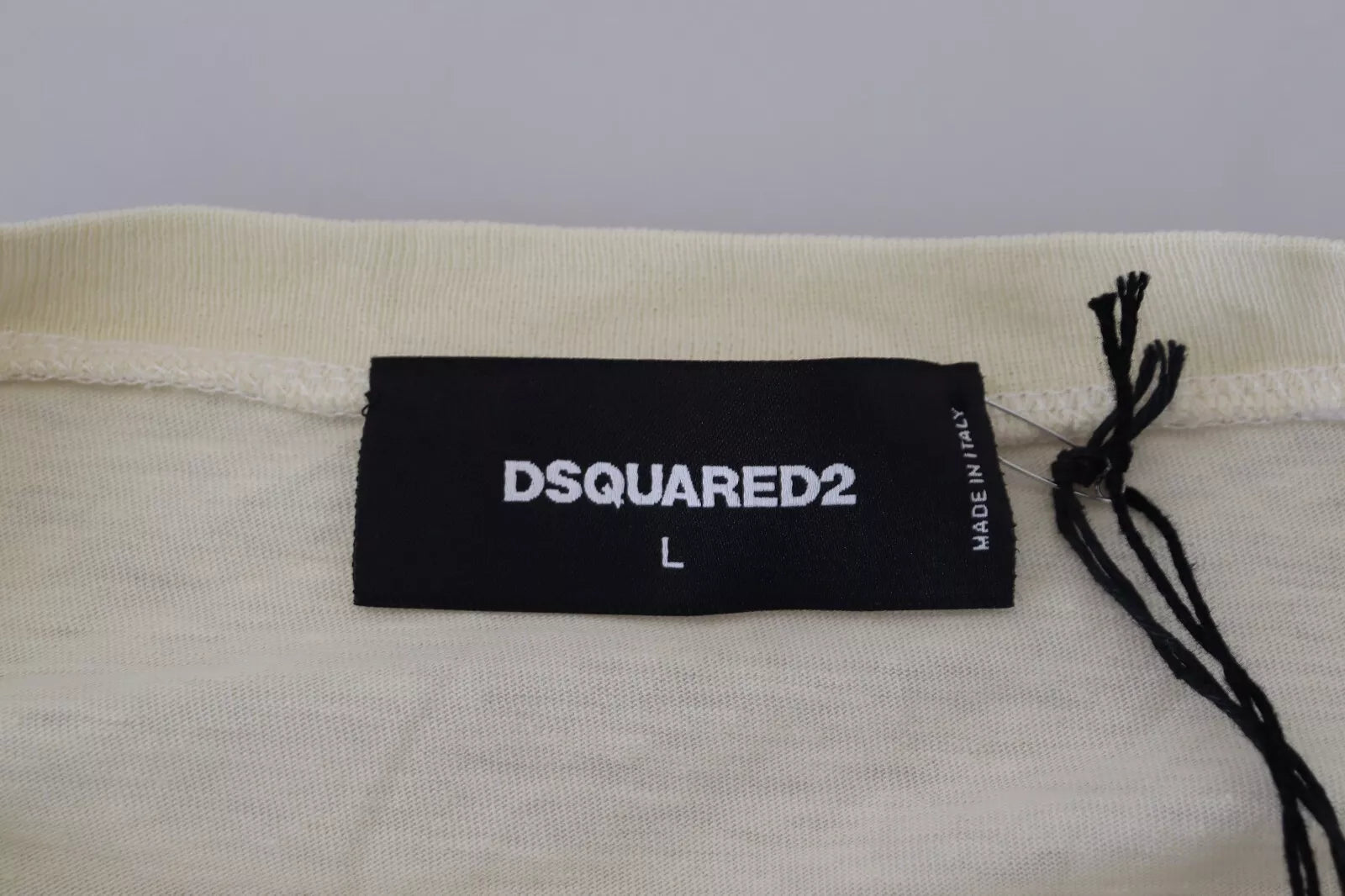 Dsquared² Beige Cotton Linen Long Sleeves Pullover Sweater | Regal Royce
