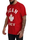 Dsquared² Red Printed Cotton Short Sleeves Crewneck T-shirt | Regal Royce