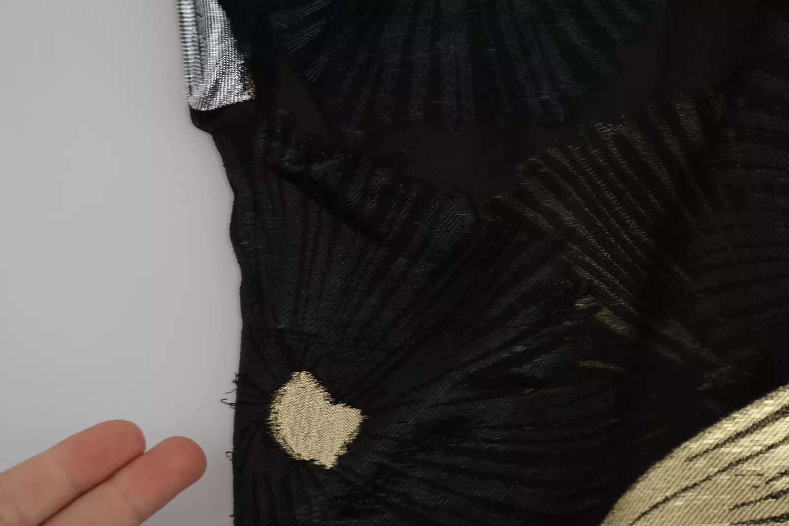 Dsquared² Gold Silver Silk Jacquard See Through Top Blouse | Regal Royce