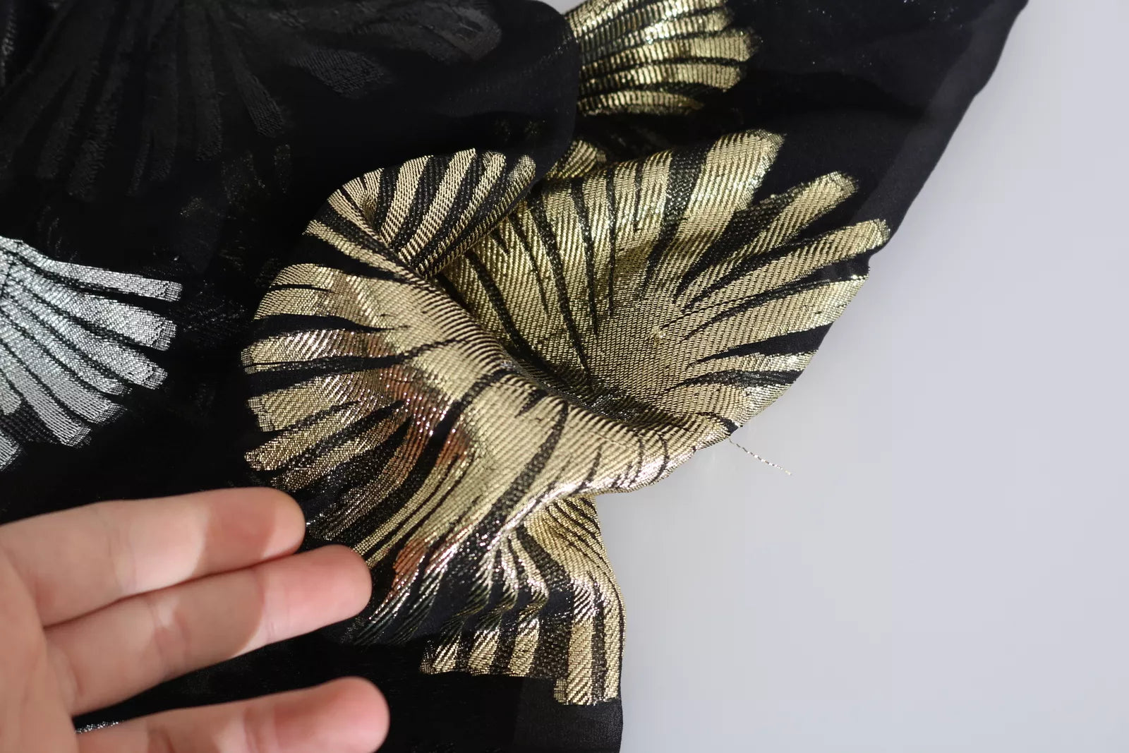 Dsquared² Gold Silver Silk Jacquard See Through Top Blouse | Regal Royce