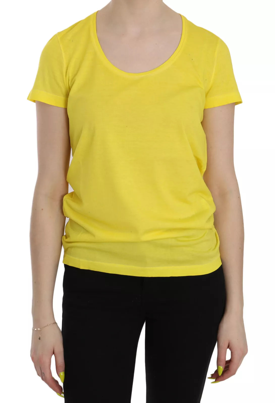 Dsquared² Yellow Round Neck Short Sleeve Shirt Top Blouse | Regal Royce