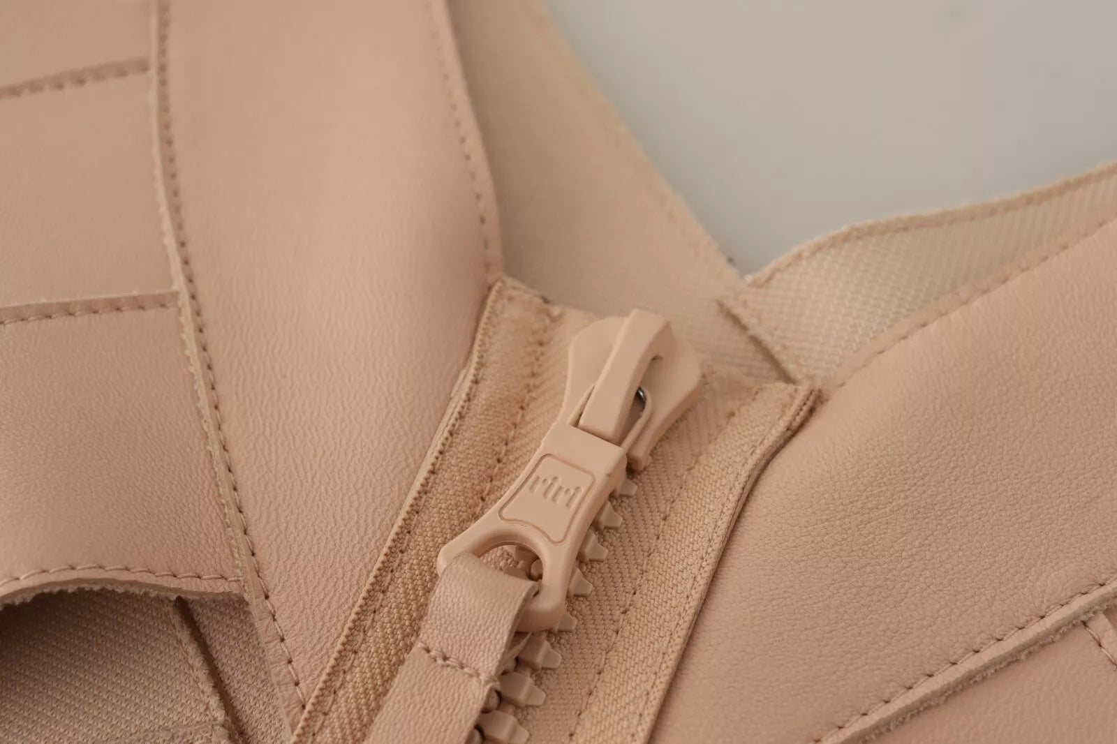 Dsquared² Beige Leather Open Shoulder Sheath Mini Dress | Regal Royce