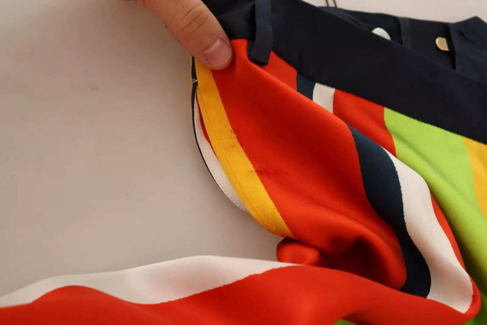 Dsquared² Multicolor Striped Mid Waist Straight Pants | Regal Royce