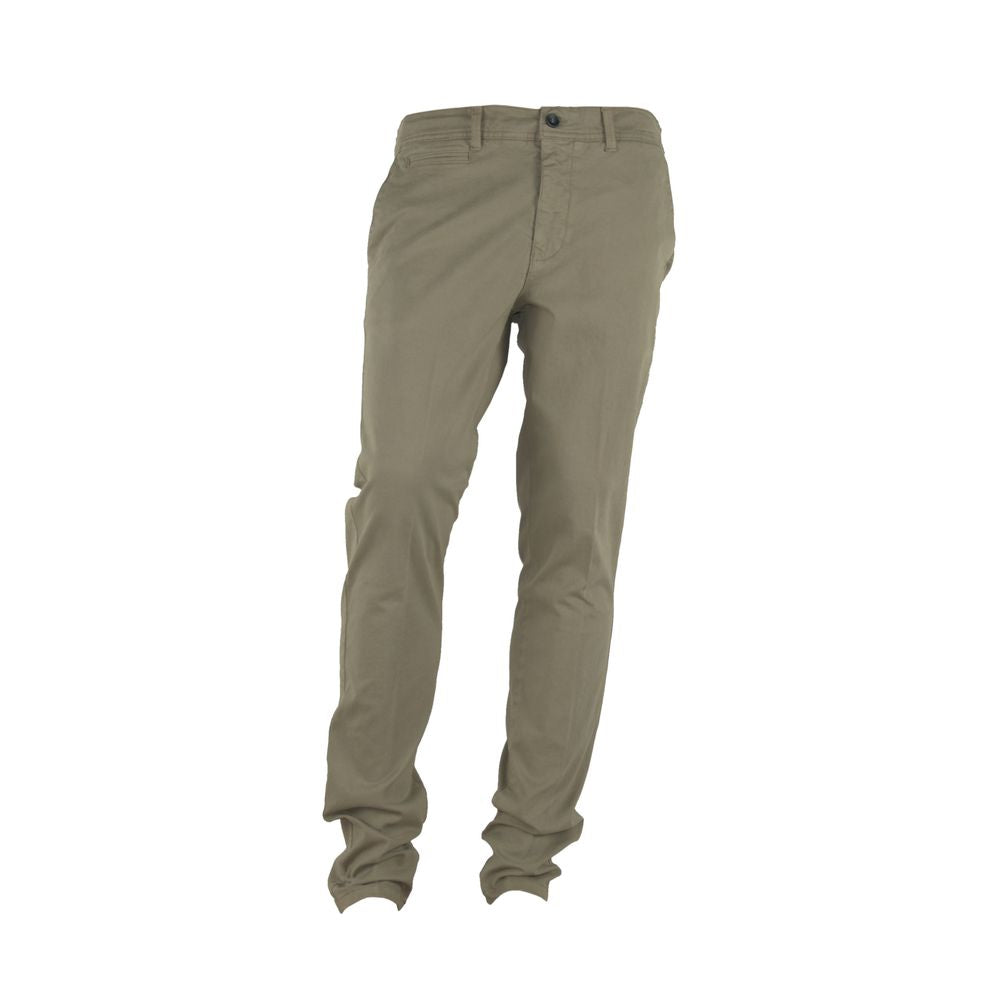 Made in Italy Beige Cotton Men Pant