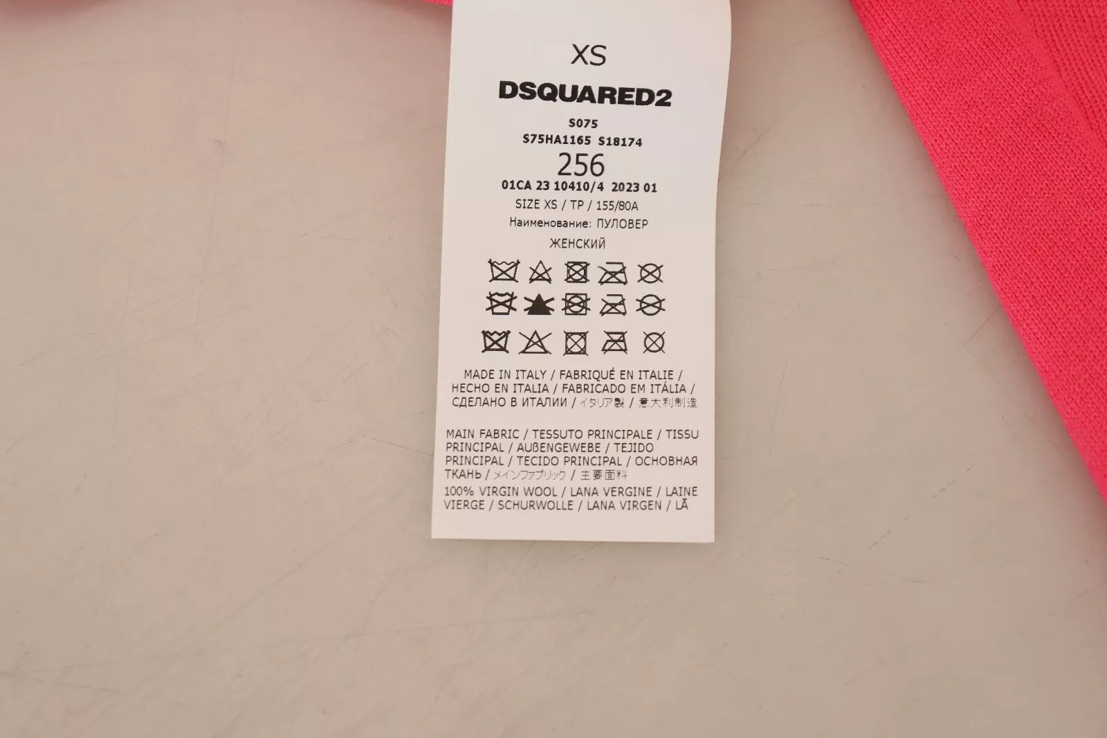 Dsquared² Pink Solid Long Sleeve Turtle Neck Casual Sweater | Regal Royce