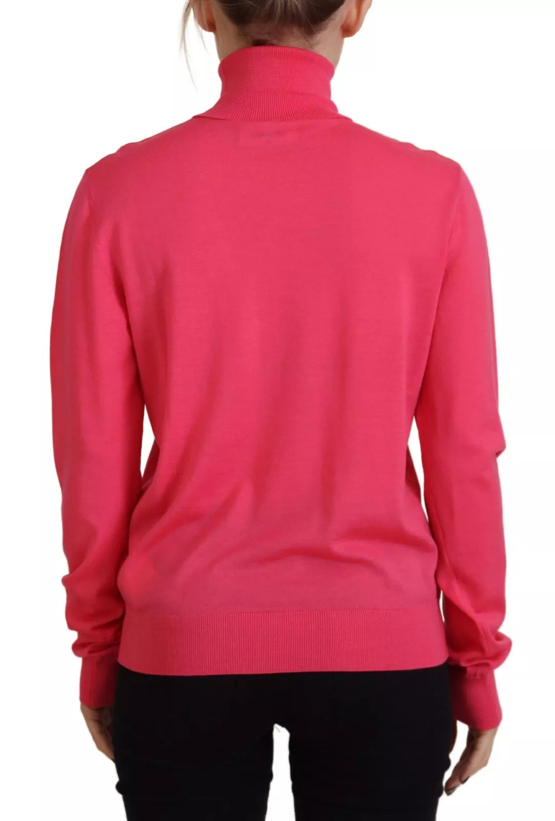 Dsquared² Pink Solid Long Sleeve Turtle Neck Casual Sweater | Regal Royce