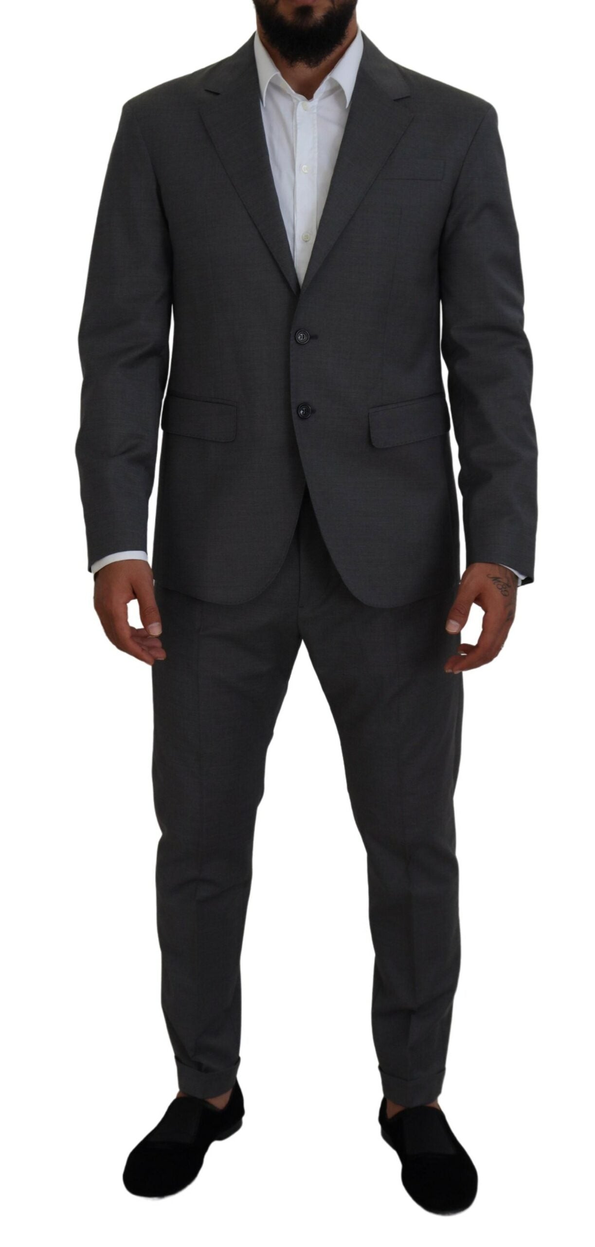 Dsquared² Gray Wool Single Breasted 2 Piece CIPRO Suit | Regal Royce