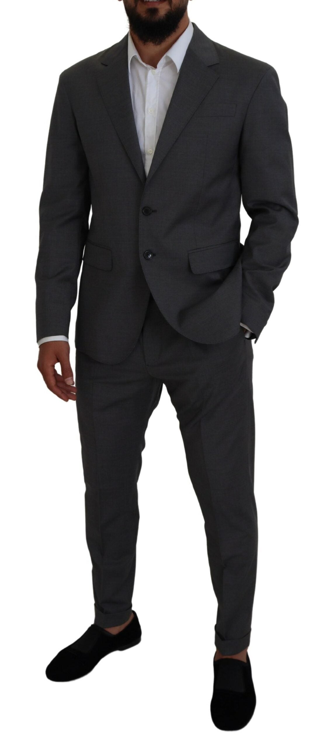 Dsquared² Gray Wool Single Breasted 2 Piece CIPRO Suit | Regal Royce