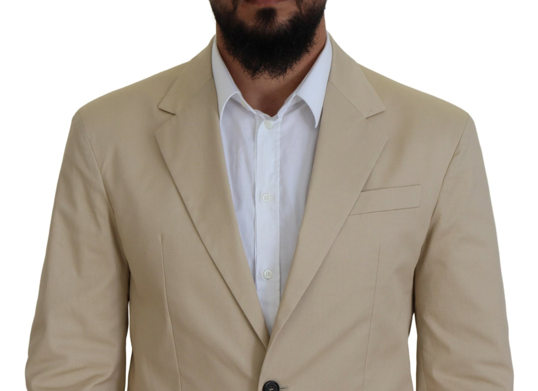 Dsquared² Beige Cotton Single Breasted 2 Piece CIPRO Suit | Regal Royce