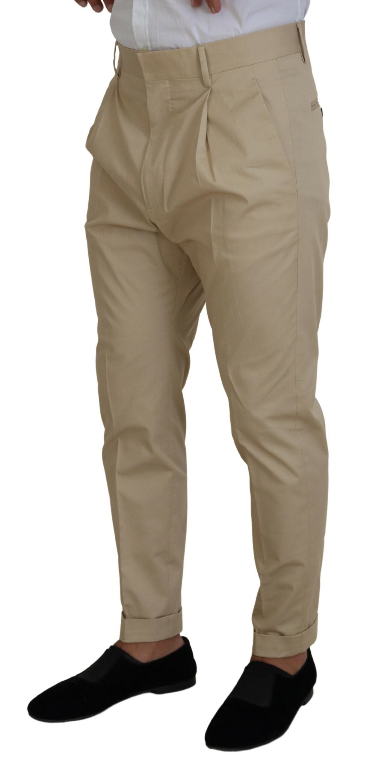 Dsquared² Beige Cotton Single Breasted 2 Piece CIPRO Suit | Regal Royce