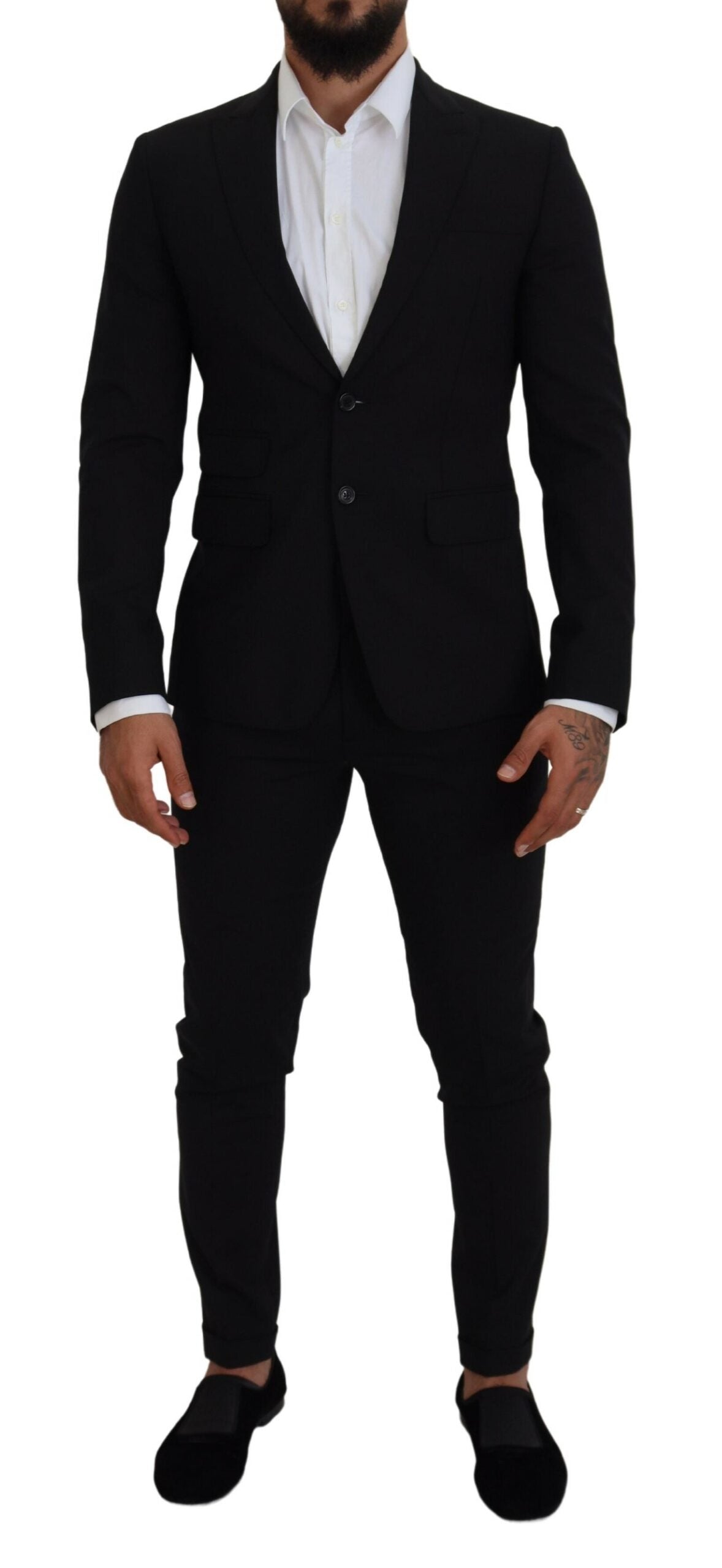 Dsquared² Black Wool Single Breasted 2 Piece LONDON Suit | Regal Royce