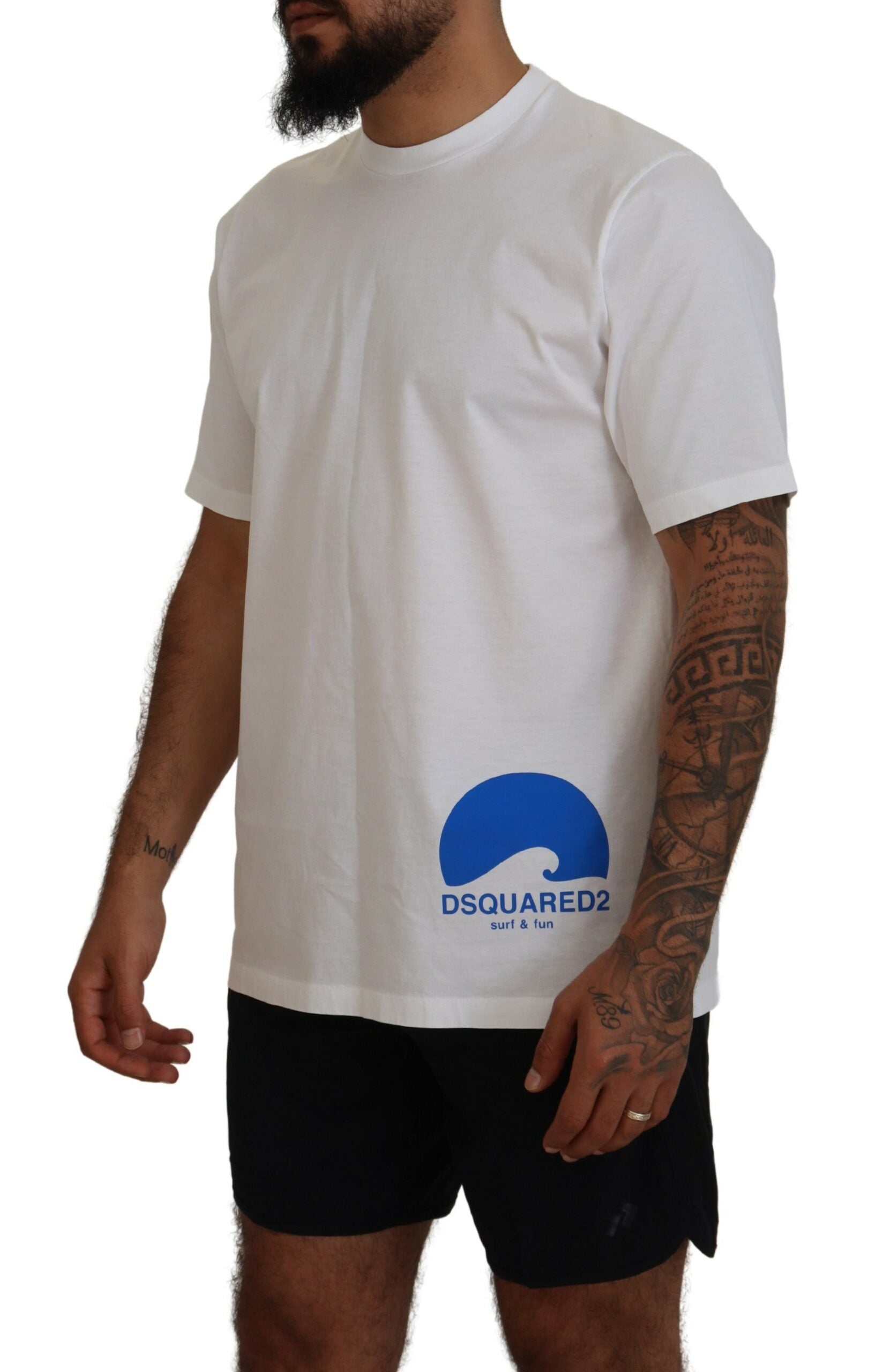Dsquared² White Cotton Short Sleeves Crewneck T-shirt | Regal Royce