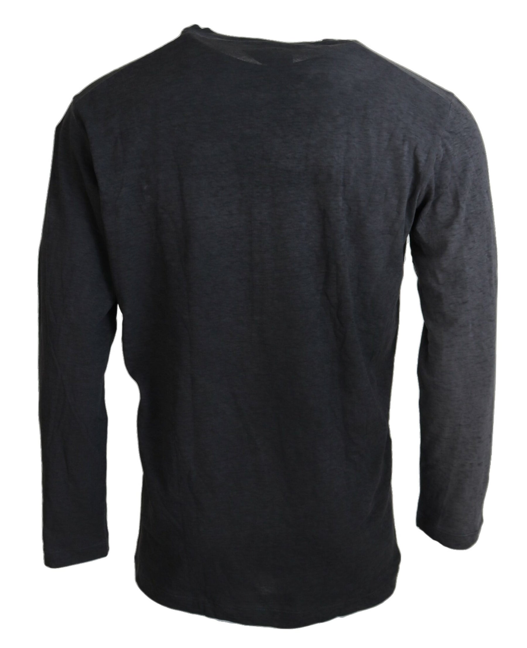 Dsquared² Black Cotton Linen Long Sleeves Pullover Sweater | Regal Royce